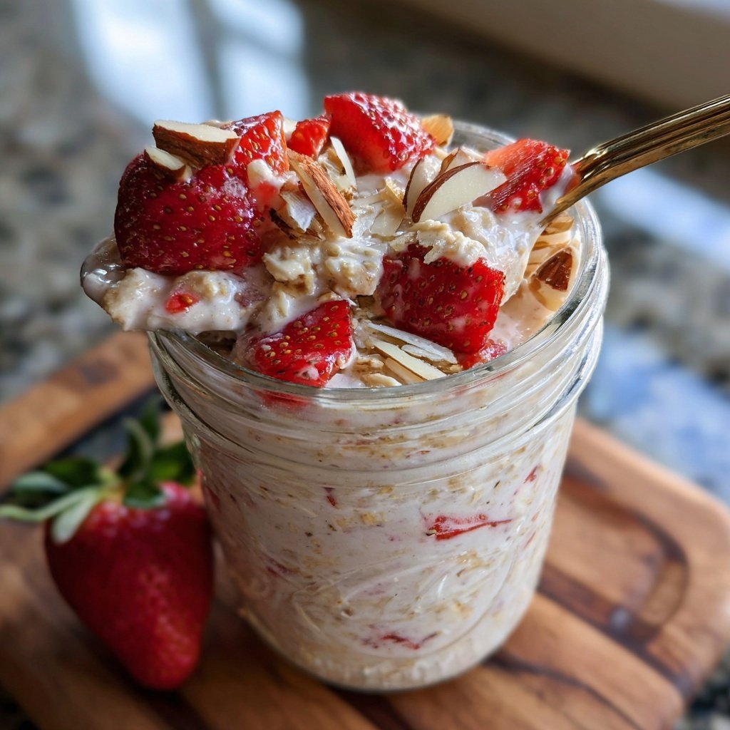 Strawberry Almond Overnight Oats