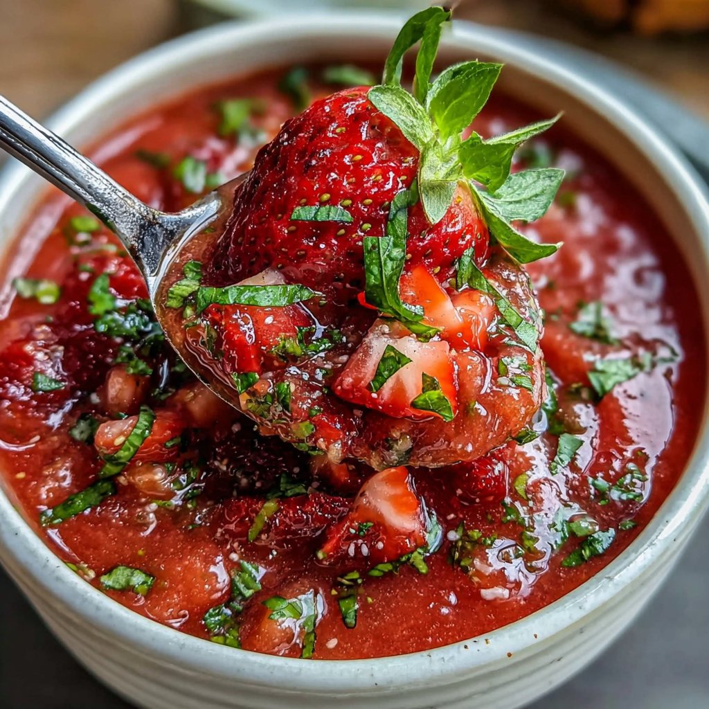 Refreshing Strawberry Gazpacho