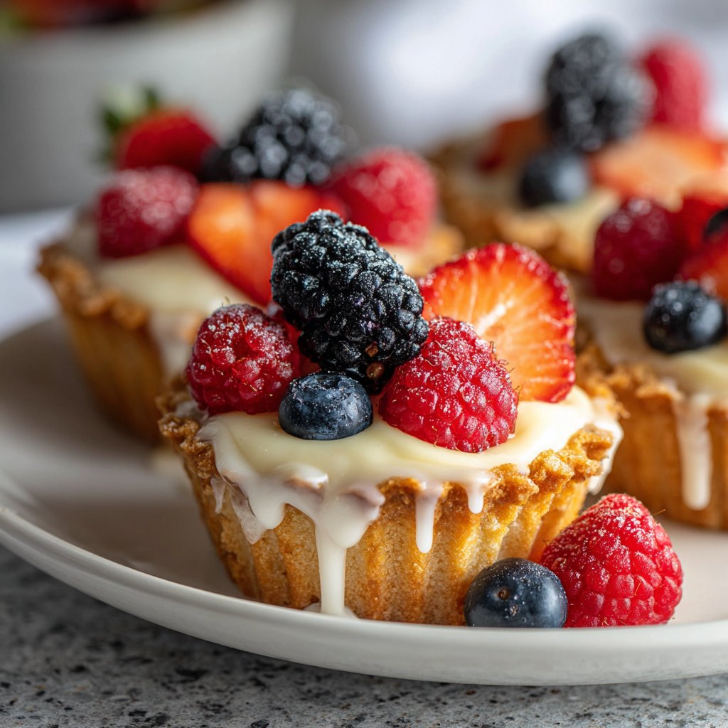 Colorful Fruit Tart Cupcakes