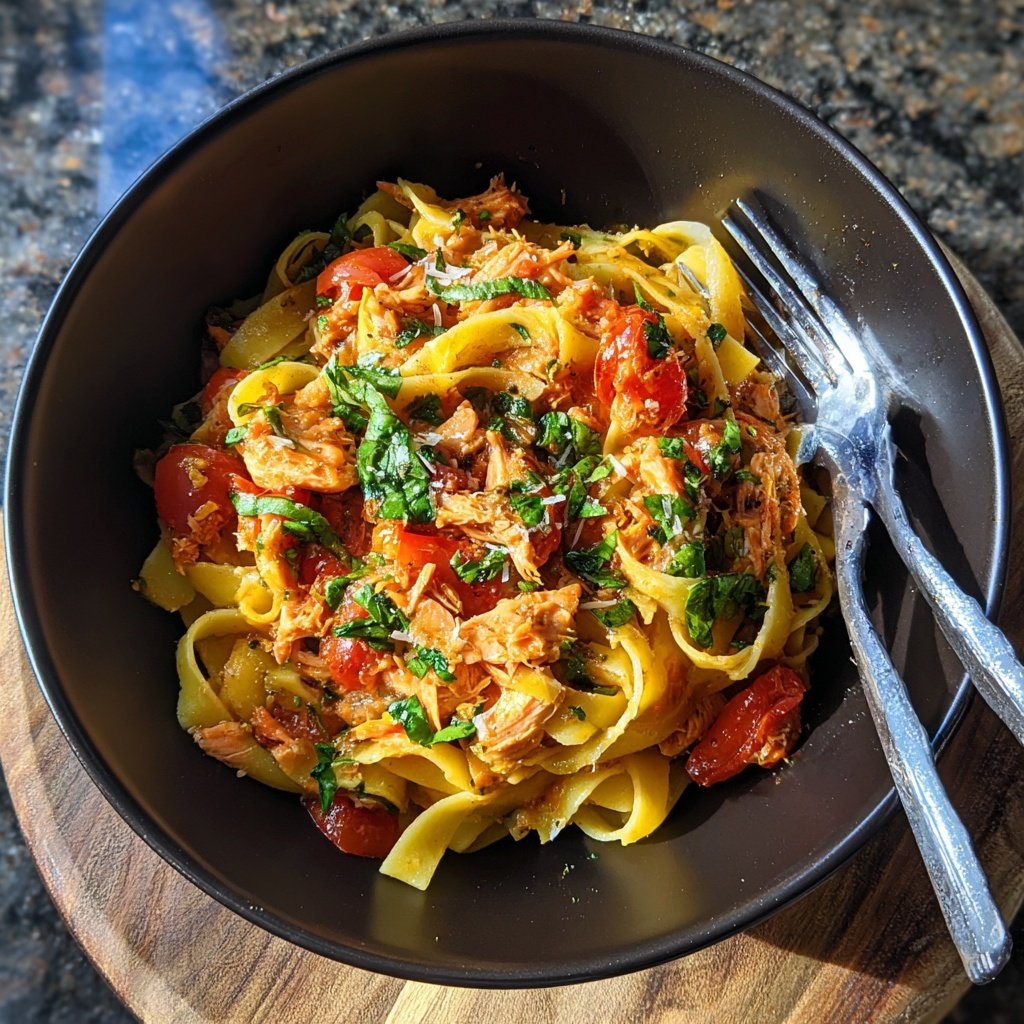 Salmon Ragu with Tagliatelle